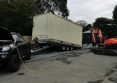 Loading shipping container